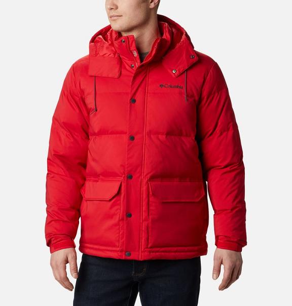 Columbia Rockfall Down Jacket Red For Men's NZ49078 New Zealand